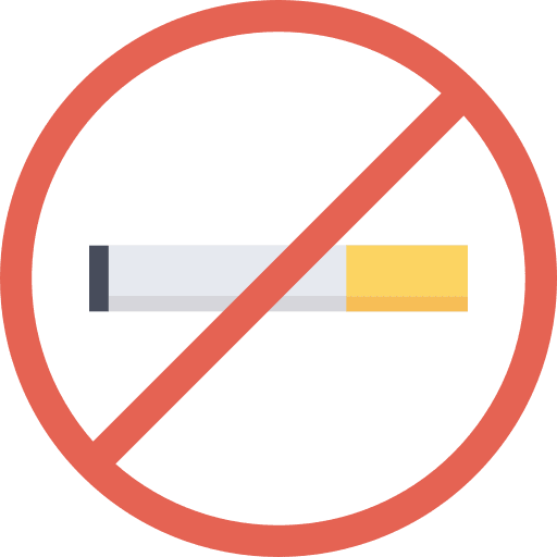 Not allowed cigarette warming sign icon