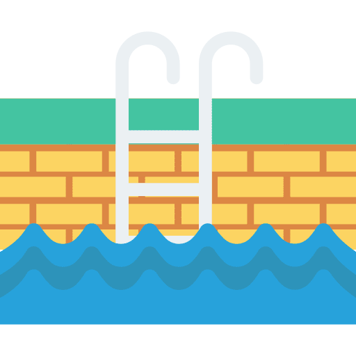 Swimming pool ladder water summertime icon