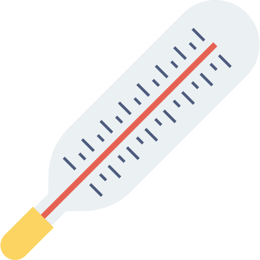 Temperature hot fahrenheit heating icon