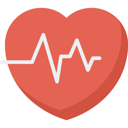 Heartbeat wellness heart shape heartbeat icon