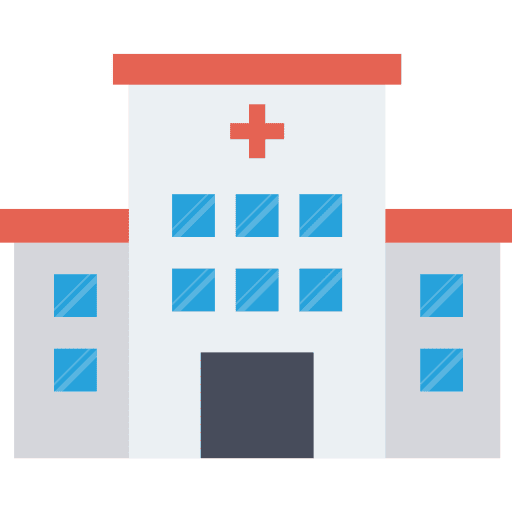 Hospital health clinic buildings architecture and city icon