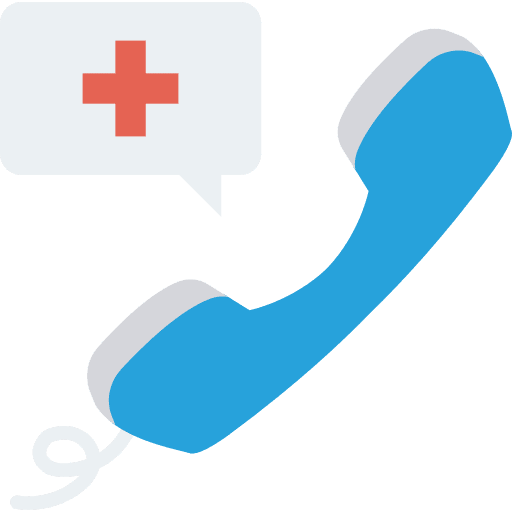Emergency call telephone call communications healthcare and medical icon
