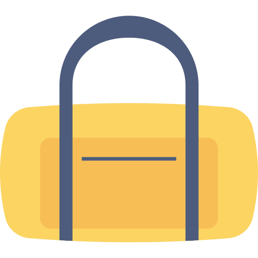 Sport bag equipment meditation sports and competition icon