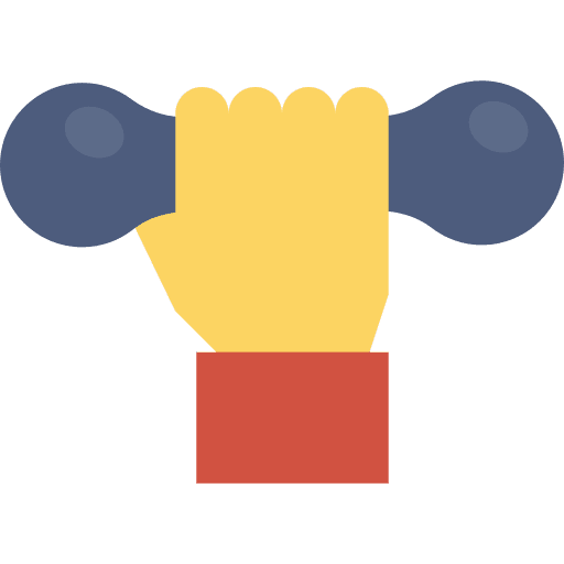 Dumbbell cardio fitness healthy icon