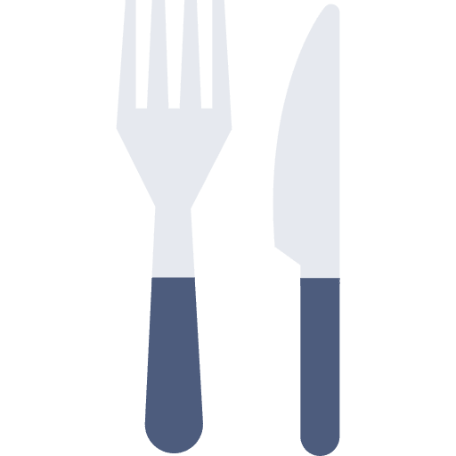 Fork dinner knife cutlery icon