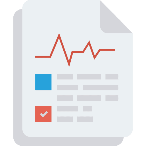 Medical report files and folders doctor health report icon