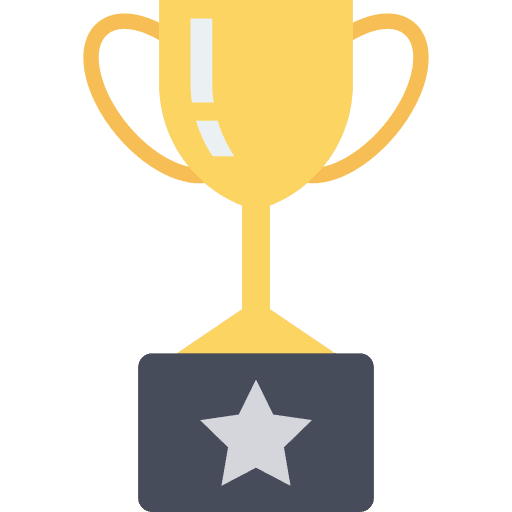 Trophy cup winner sports and competition icon