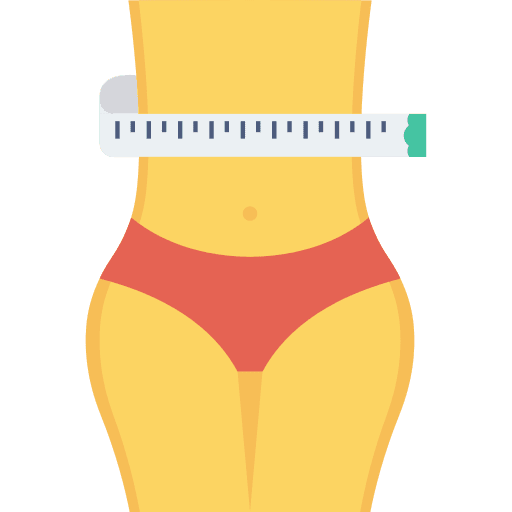 Weight loss human body thin body parts icon