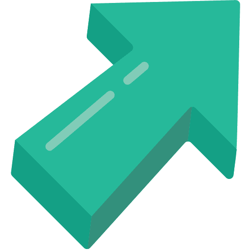 Diagonal arrow orientation direction arrows icon