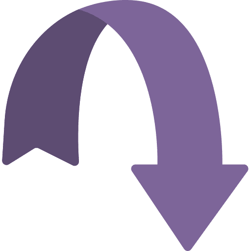 Down arrow orientation download arrow icon