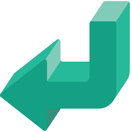 Curved arrow repeat arrows orientation icon