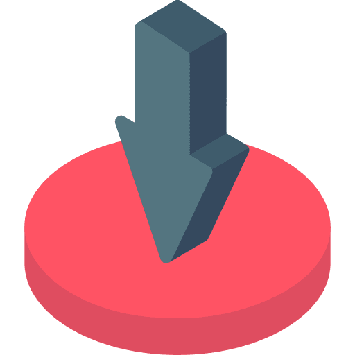 Down arrow orientation arrows arrow icon