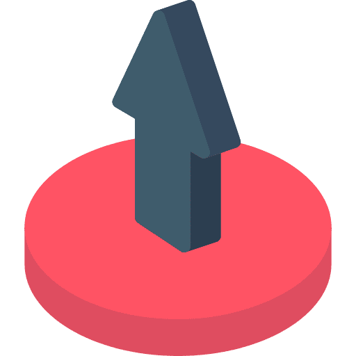 Up arrow orientation direction upload icon