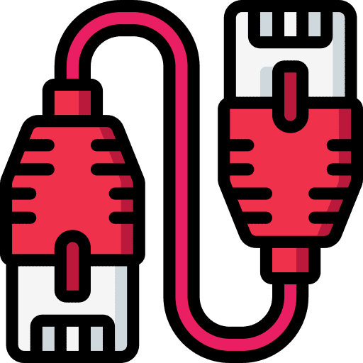 Cable electronics connection network icon