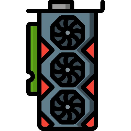 Graphics card technology multimedia card icon