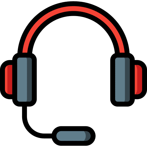 Headphone customer service videocall headphone icon