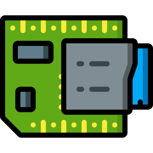 Card reader device gadget micro sd icon