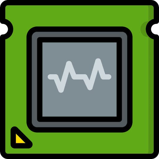 Cpu processor power chip icon