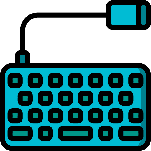 Keyboard electronic computer tool icon