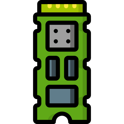 Ssd technology storage card icon