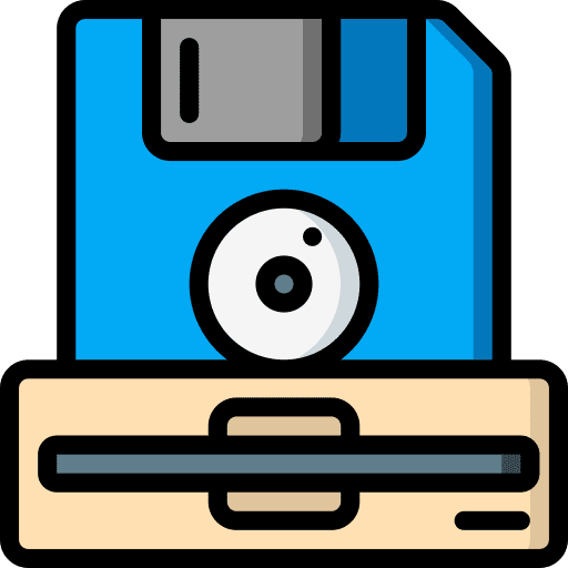 Floppy disk file drive computer icon