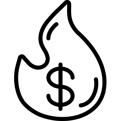 Gas business cost business and finance icon