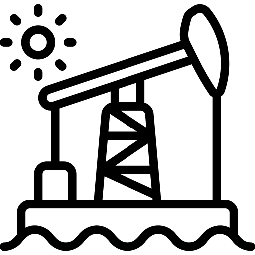 Oil drill ocean industry oil drill icon
