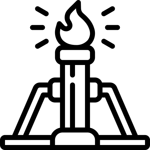 Fracking industry flame fire icon