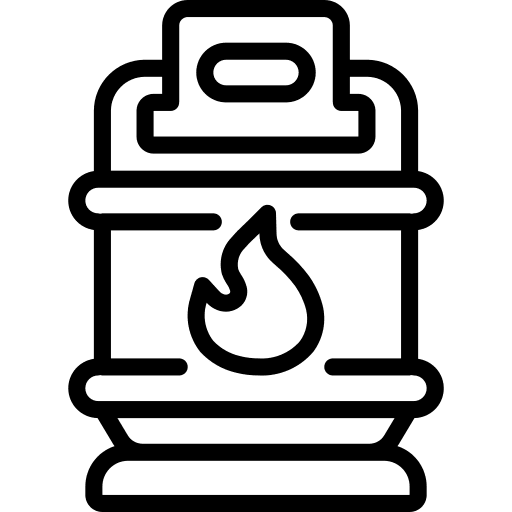 Gas container industry cylinder icon