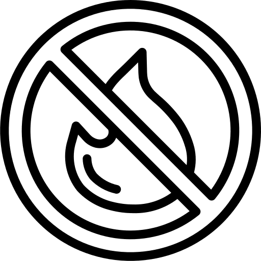 No fire no fire forbidden signaling icon