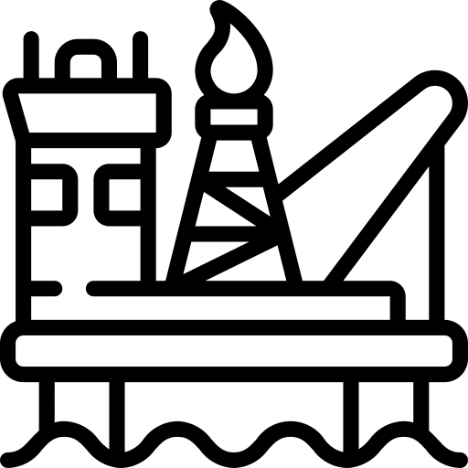 Oil rig petroleum pollution oil rig icon