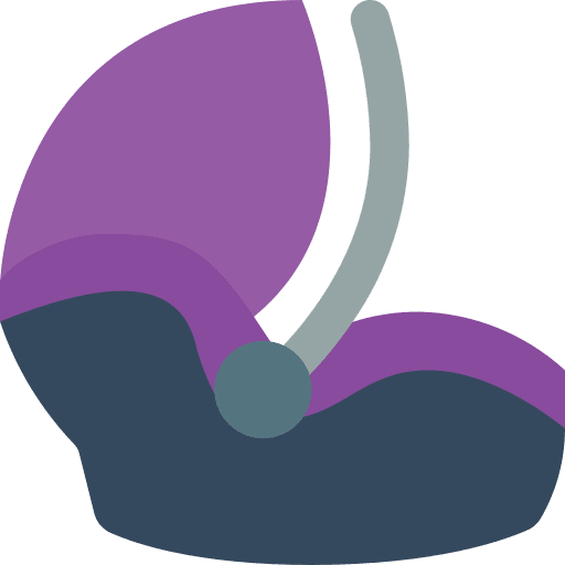 Baby car seat seat belt transportation healthcare and medical icon