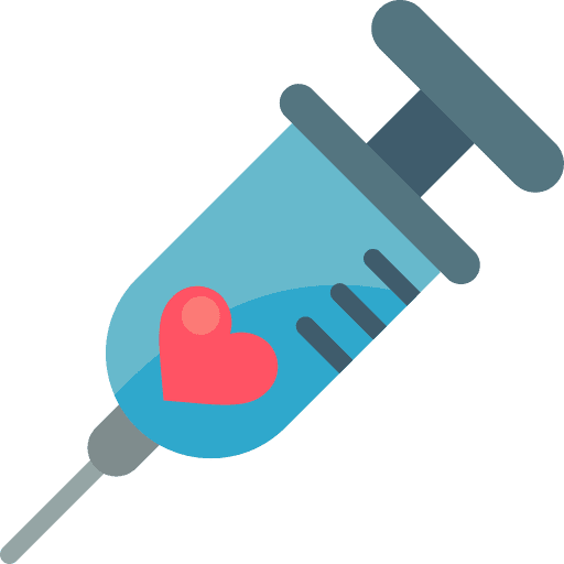 Hospital medicine vaccine syringe icon