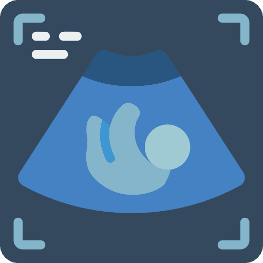 Ultrasound hospital healthcare and medical ultrasound icon