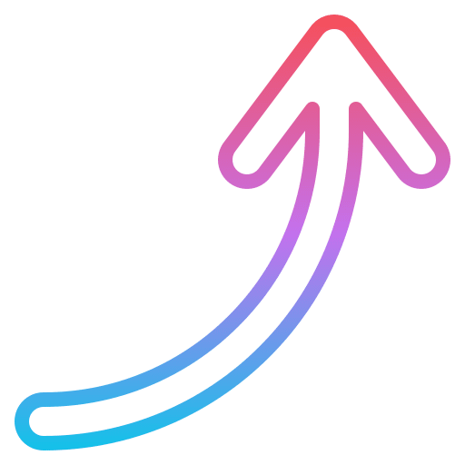 Increase arrow point user interface icon