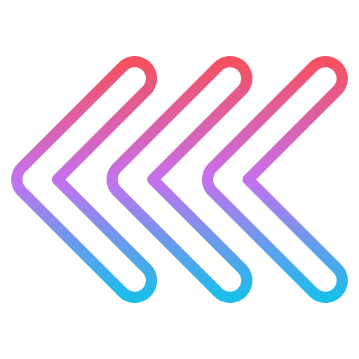 Fast backward control point arrow icon