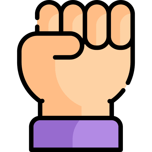Fist strong hand power icon