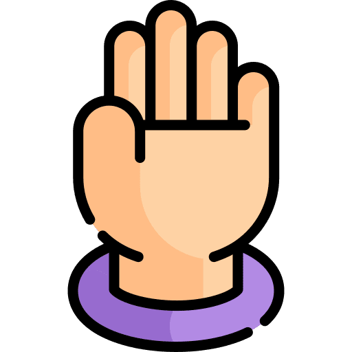Stop gestures hands and gestures hand icon