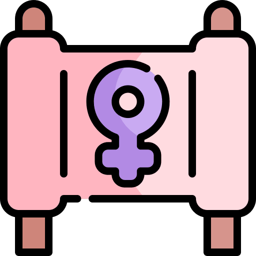 Banner feminism female woman icon