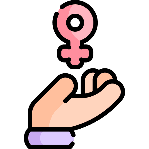 Feminism feminism shapes and symbols hand icon