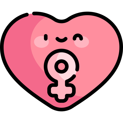 Heart venus feminism sign icon