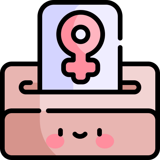 Woman suffrage woman femenine right icon