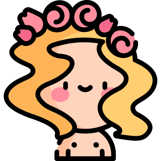 Woman long hair avatar people icon