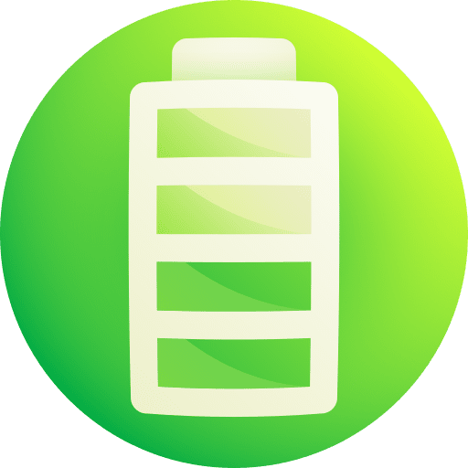 Battery electronics battery status technology icon