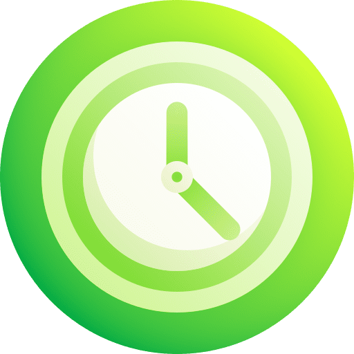 Clock time and date watch hour icon