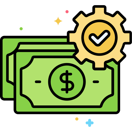 Charge bank business and finance fees icon