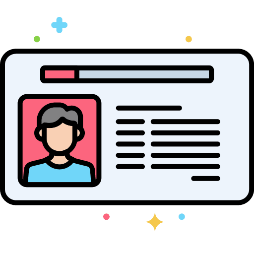 Identity card finance and business business and finance card icon