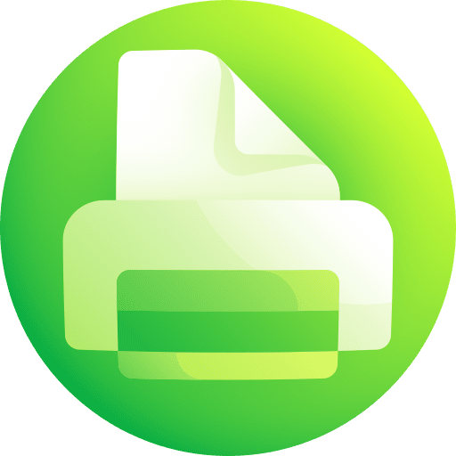 Printer technology ink paper icon