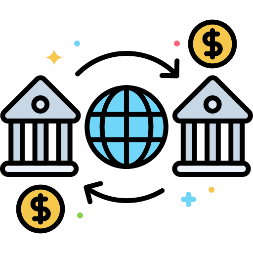 Receive amount finance business and finance building icon