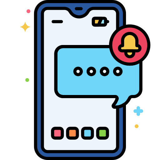 Sms notification message email icon